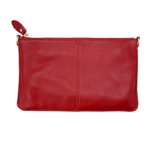 Red Leather Wristlet