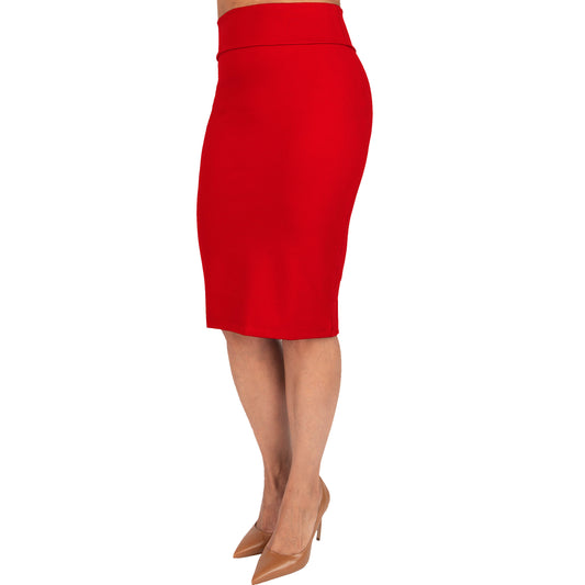 Selma Pencil Skirt - Red